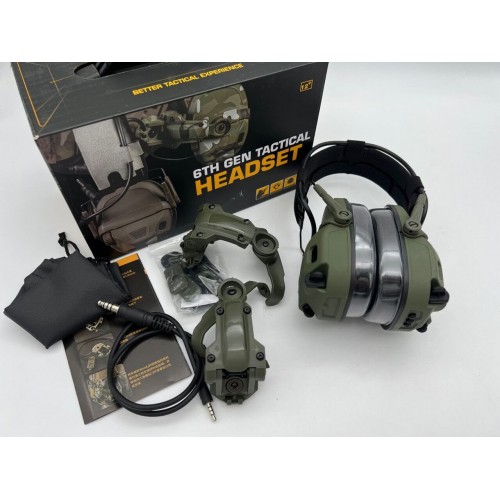 6TH GEN TACTICAL HEADSET тактическая гарнитура, звукосниматель и шумоподавление, активные в Бердске