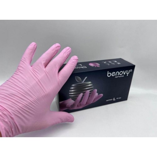 BENOVY MULTICOLOR НИТРИЛ медицинские цветные перчатки в Бердске