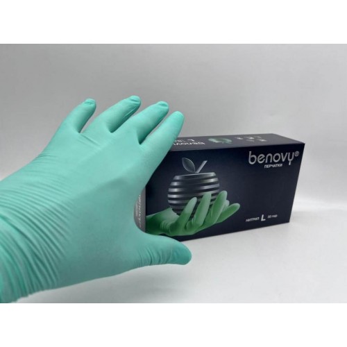 BENOVY MULTICOLOR НИТРИЛ медицинские цветные перчатки в Бердске