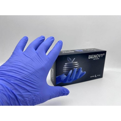 BENOVY MULTICOLOR НИТРИЛ медицинские цветные перчатки в Бердске