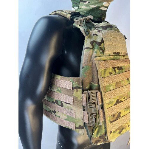 Бронежилет ЗАЩИТНИК в Бердске с кевларовым баллистическим пакетом C2, капами и бронеплитами Бр5