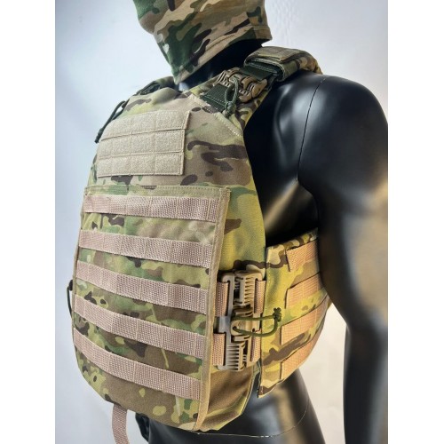 Бронежилет ЗАЩИТНИК в Бердске с кевларовым баллистическим пакетом C2, капами и бронеплитами Бр5