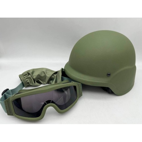Тактический шлем + тактические ударопрочные армейские очки в Бердске