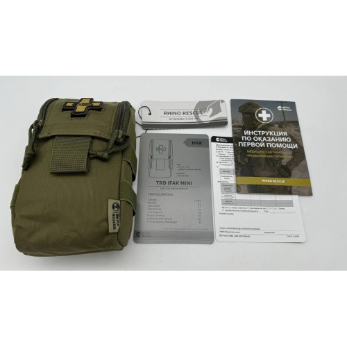 Военная тактическая аптечка RHINO RESCUE IFAK TRD MINI 11в1 в Бердске