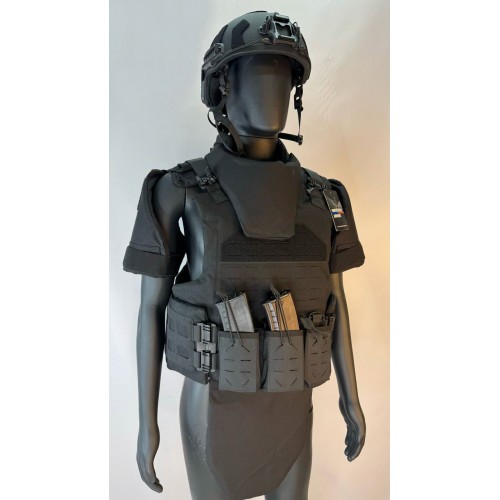 Бронежилет разгрузочный UNIVERSAL ARMOR в Бердске (СВМПЭ + бронеплиты Бр5 класса) черный