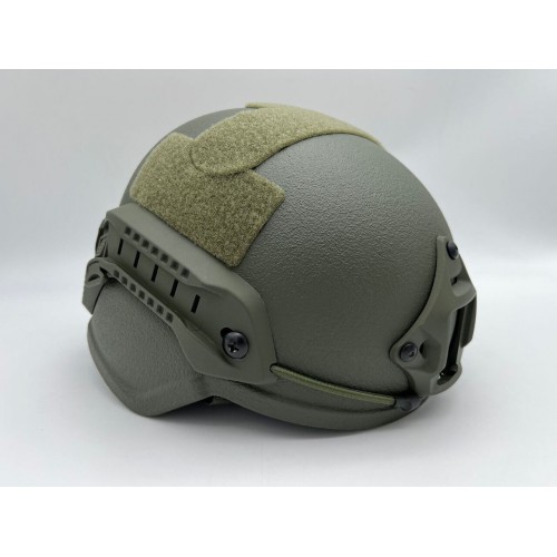 Кевларовый тактический баллистический композитный шлем ACH MICH NIJ IIIA Ops-Core (цвет «олива») / Бр2 класс защиты / с защитой ушей и системой регулировки Венди в Бердске