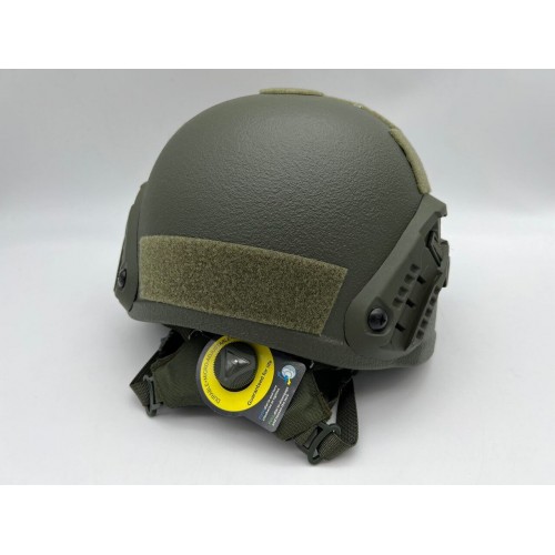 Кевларовый тактический баллистический композитный шлем ACH MICH NIJ IIIA Ops-Core (цвет «олива») / Бр2 класс защиты / с защитой ушей и системой регулировки Венди в Бердске