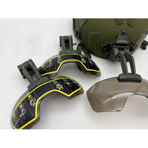 Откидные флип очки с кронштейном на шрауд для тактического шлема в Бердске