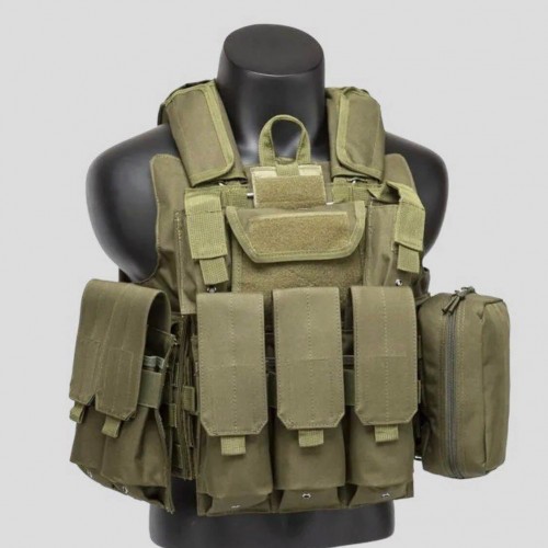 Тактический разгрузочный жилет «5 / пять карманов» с подсумками Tactical Molle Plate Carrier для съемных бронепластин в Бердске