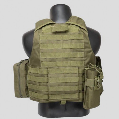 Тактический разгрузочный жилет «5 / пять карманов» с подсумками Tactical Molle Plate Carrier для съемных бронепластин в Бердске