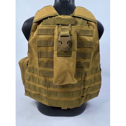 Тактический разгрузочный жилет «5 / пять карманов» с подсумками Tactical Molle Plate Carrier для съемных бронепластин в Бердске